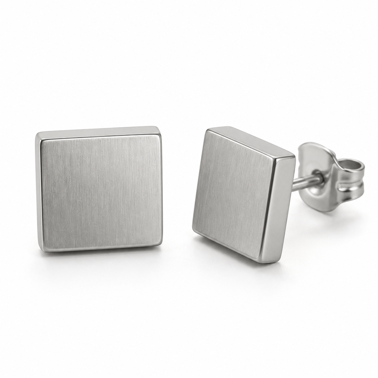 Square Stainless Steel Stud Earrings | Terrey Lotts