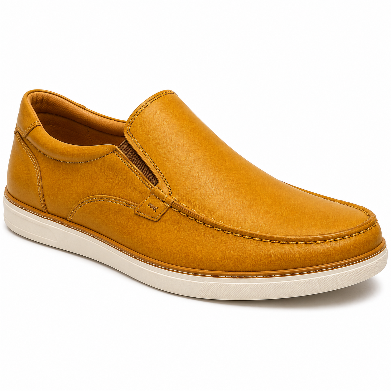 Premium Leather Moccasin Sneaker – Mustard Yellow | Terrey Lotts