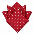 Polka Dot Pocket Square – Cherry Red | Terrey Lotts
